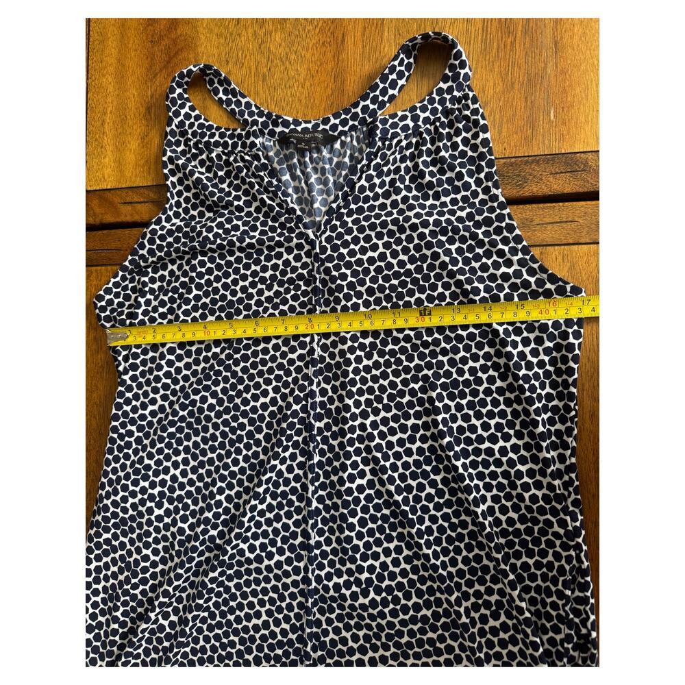 Banana Republic Navy White Print Sleeveless Dress Women’s Small - Picture 6 of 12